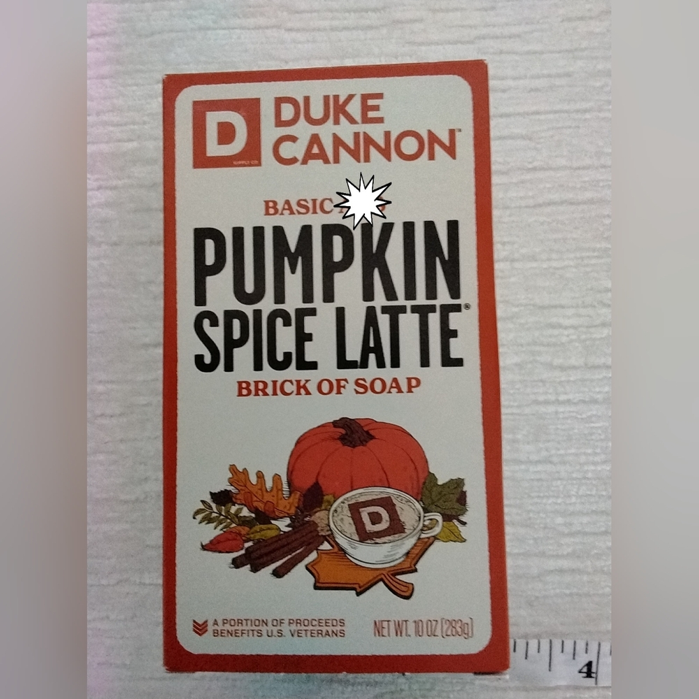 Duke Cannon Pumpkin Spice Latte Scented 10 Ounce Soap Bartripled Milled New
